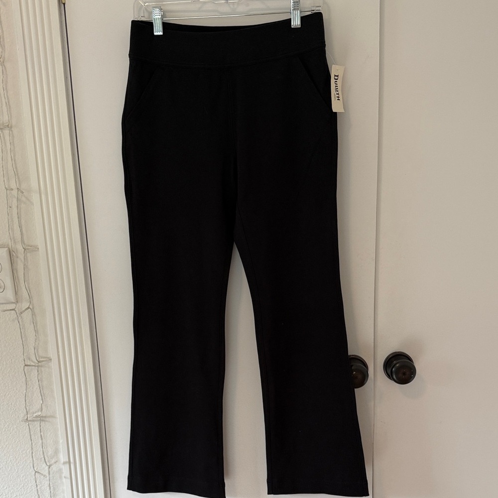 Duluth Trading Co NoGA Naturale Cotton Bootcut Pants Black